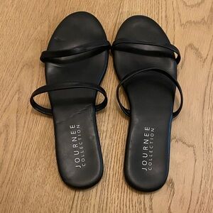 Journee Collection Elegant Black Sandals